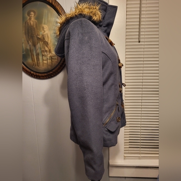 Delia's Hooded Med Parka grey Ihinsulate - Picture 7 of 13